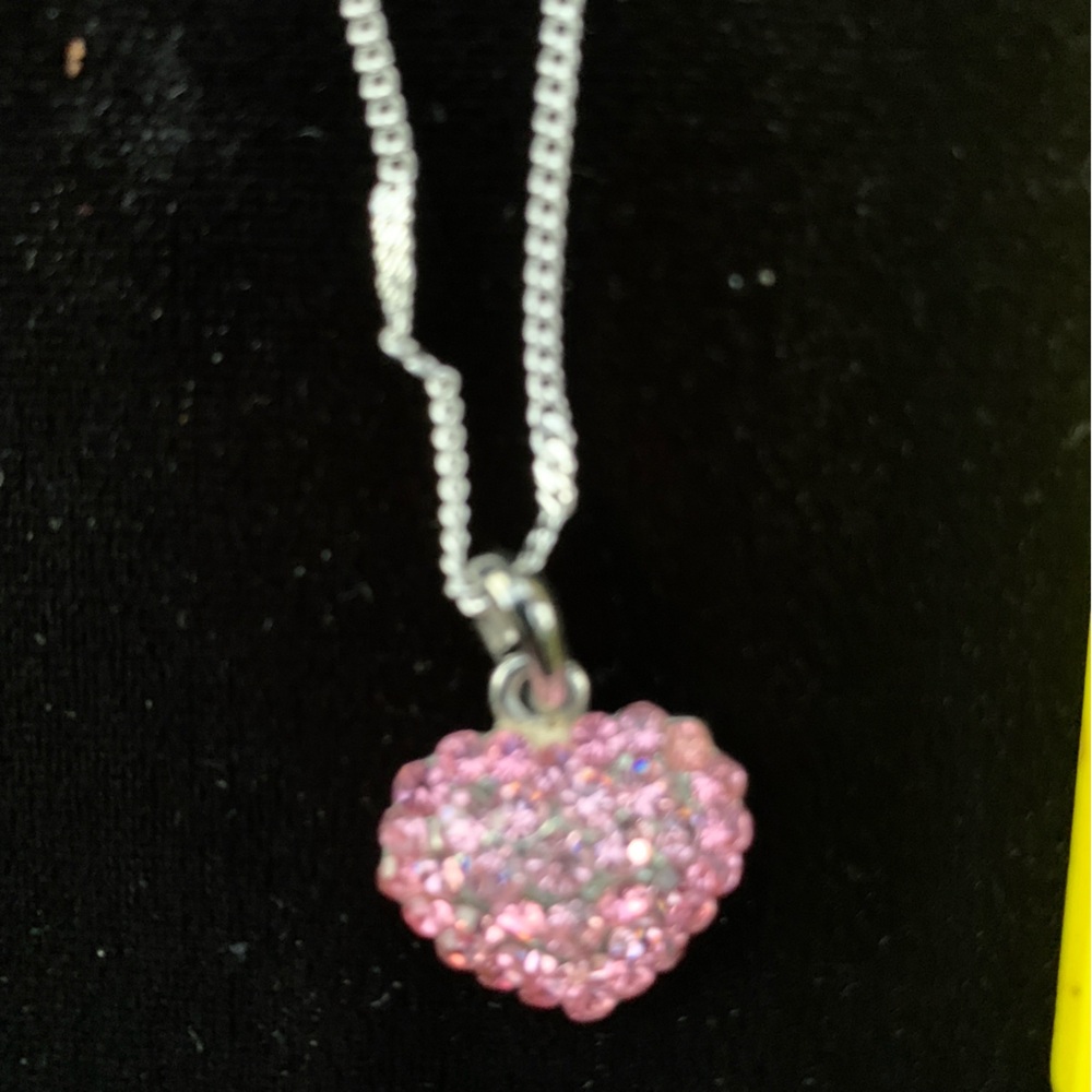 Pink Heart Pendant Necklace
